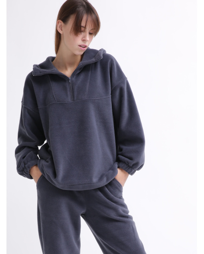 Женский графитовый флисовый костюм 55858, Цвет: Графит, Размер: S, изображение 2