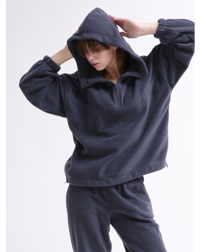 Женский графитовый флисовый костюм 55858, Цвет: Графит, Размер: S, изображение 5