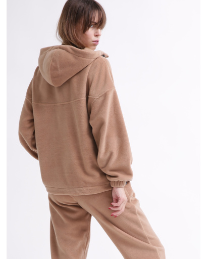 Женский бежевый флисовый костюм 55859, Цвет: Т. бежевый, Размер: L, изображение 10