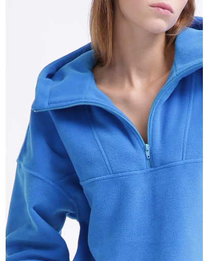 Жіночий синій флісовий костюм 55860, Колір: Синій, Розмір: S, зображення 4