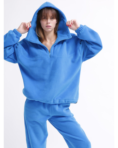 Жіночий синій флісовий костюм 55860, Колір: Синій, Розмір: S, зображення 5