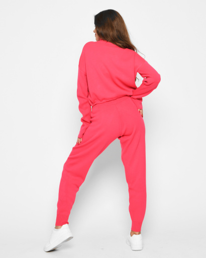 Малиновий в'язаний спортивний костюм 52081, Колір: Малина, Розмір: ONE SIZE, зображення 3