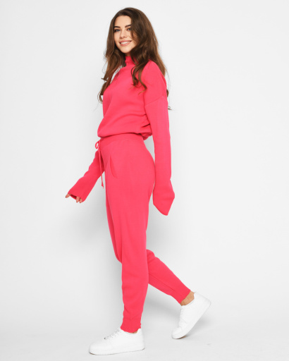 Малиновий в'язаний спортивний костюм 52081, Колір: Малина, Розмір: ONE SIZE, зображення 4