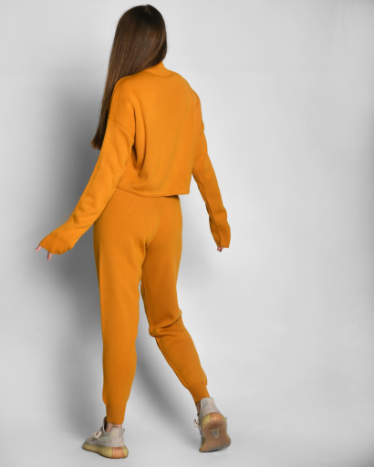 В'язаний спортивний костюм кольору гірчиця 55135, Колір: Гірчиця, Розмір: ONE SIZE, зображення 2