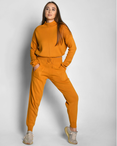 В'язаний спортивний костюм кольору гірчиця 55135, Колір: Гірчиця, Розмір: ONE SIZE, зображення 6