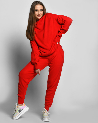 Демісезонний червоний спортивний костюм 55137, Колір: Червоний, Розмір: ONE SIZE, зображення 4