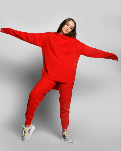 Демісезонний червоний спортивний костюм 55137, Колір: Червоний, Розмір: ONE SIZE, зображення 5