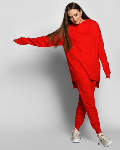 Демісезонний червоний спортивний костюм 55137, Колір: Червоний, Розмір: ONE SIZE, зображення 6