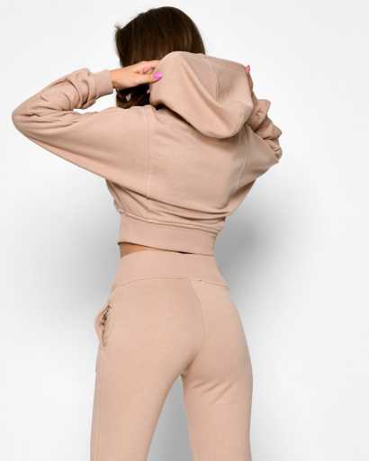Спортивный костюм-двойка с худи и штанами 51231, Цвет: Бежевый, Размер: XL, изображение 5
