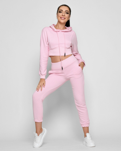 Спортивный костюм-двойка с худи и штанами 51232, Цвет: Розовый, Размер: M, изображение 4