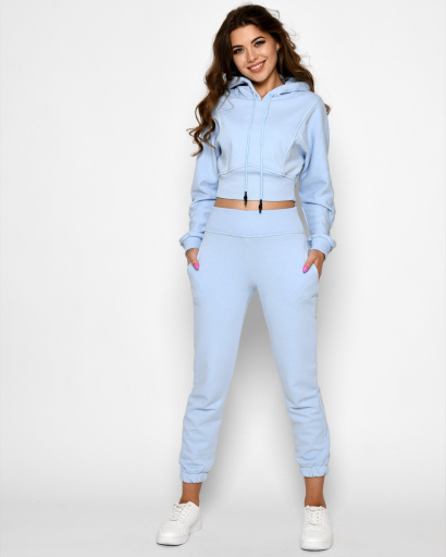 Спортивний костюм-двійка з худі та штанів 51233, Колір: Блакитний, Розмір: XL, зображення 5