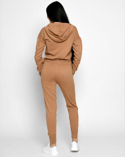 В'язаний костюм-двійка кольору пісок 51235, Колір: Кемел, Розмір: ONE SIZE, зображення 8