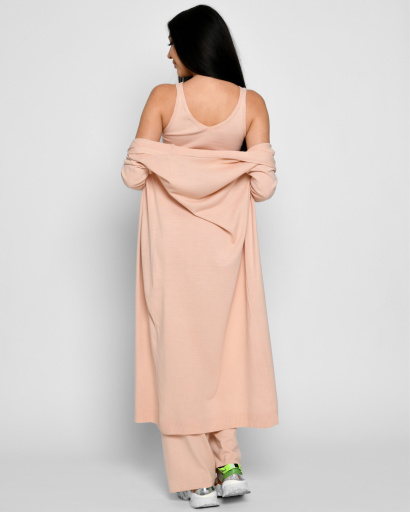 Вязаный костюм-тройка с кардиганом 51238, Цвет: Пудровый, Размер: ONE SIZE, изображение 9