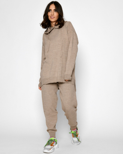 Демісезонний бежевий спортивний костюм 52201, Колір: Бежевий, Розмір: ONE SIZE, зображення 6