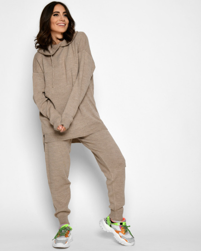Демісезонний бежевий спортивний костюм 52201, Колір: Бежевий, Розмір: ONE SIZE, зображення 7