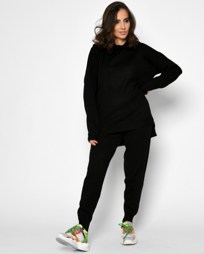 Демісезонний чорний спортивний костюм 52203, Колір: Чорний, Розмір: ONE SIZE, зображення 2