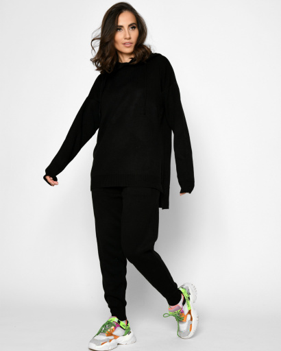 Демісезонний чорний спортивний костюм 52203, Колір: Чорний, Розмір: ONE SIZE, зображення 3