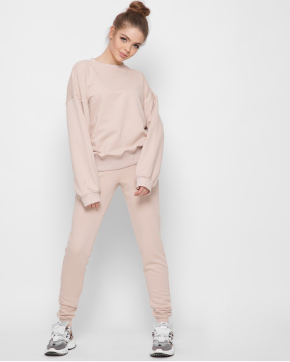 Бежевий світшот oversize 41419, Колір: Бежевий, Розмір: L, зображення 2