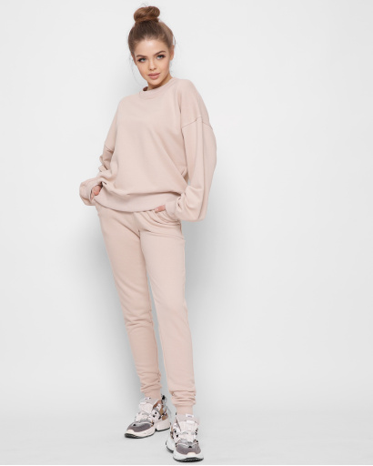 Бежевий світшот oversize 41419, Колір: Бежевий, Розмір: L, зображення 3