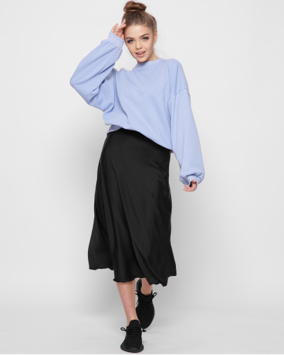 Голубой свитшот оверсайз 41420, Цвет: Голубой, Размер: XS, изображение 3