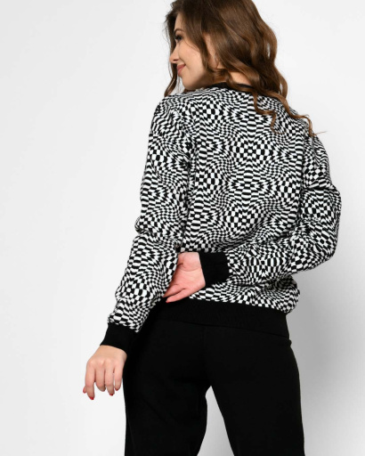 Жіночий чорний костюм з додаванням вовни 53187, Колір: Чорний, Розмір: ONE SIZE, зображення 3