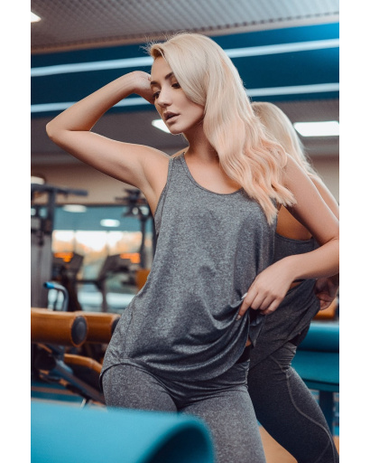 Спортивна сіра майка 15856, Колір: Графіт, Розмір: XS, зображення 2