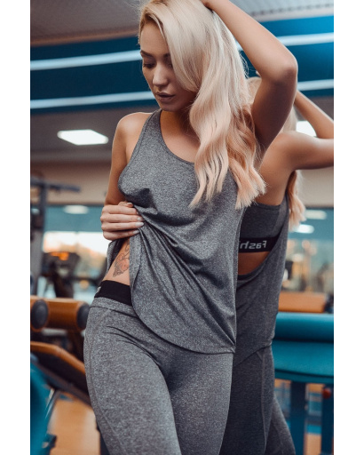 Спортивна сіра майка 15856, Колір: Графіт, Розмір: XS, зображення 3