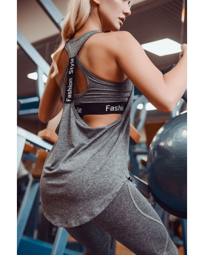 Спортивна сіра майка 15856, Колір: Графіт, Розмір: XS, зображення 4