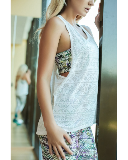 Майка на широких бретельках 15858, Колір: Білий, Розмір: XS, зображення 2