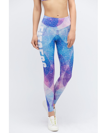 Стильні спортивні легінси космос 33177, Колір: Фіолетовий, Розмір: XS, зображення 3