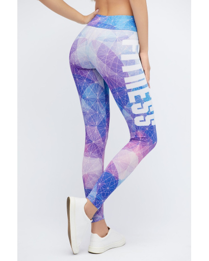 Стильні спортивні легінси космос 33177, Колір: Фіолетовий, Розмір: XS, зображення 4