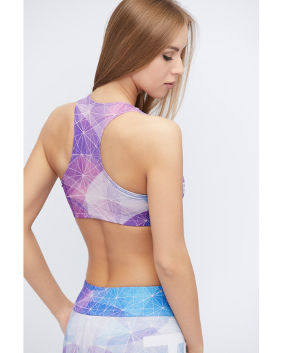 Спортивный топ фиолетового цвета 33178, Цвет: Фиолетовый, Размер: XS, изображение 3