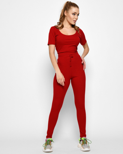 Червоний спортивний костюм 48586, Колір: Червоний, Розмір: M, зображення 3