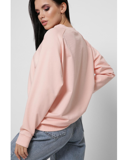 Свитшот персик оверсайз 36270, Цвет: Персиковий, Размер: L, изображение 3