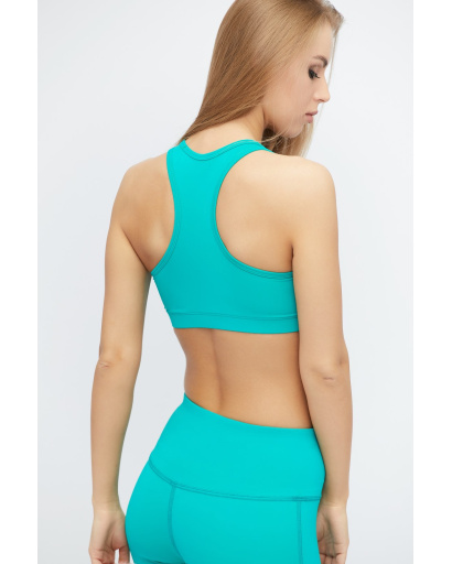 Спортивный топ с застежкой на молнию 32932, Цвет: Зеленый, Размер: XS, изображение 4