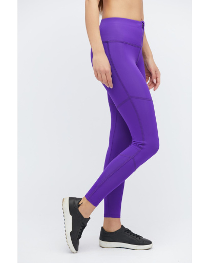 Фиолетовые спортивные леггинсы на застежке 32933, Цвет: Фиолетовый, Размер: M, изображение 4