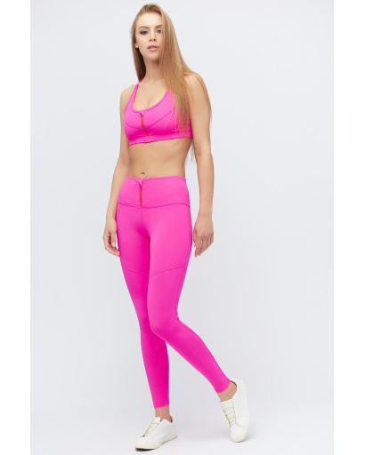 Малинові спортивні легінси на застібці 32937, Колір: Малина, Розмір: M, зображення 2