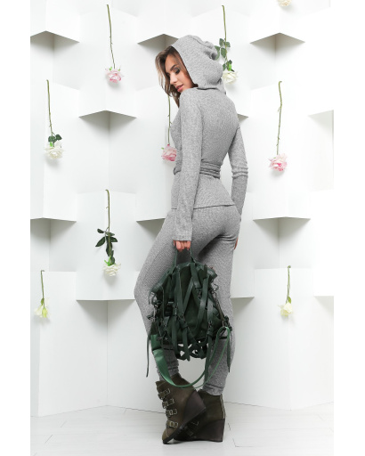 Серый теплый костюм 33069, Цвет: Серый, Размер: XS, изображение 4