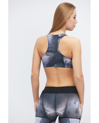 Спортивний топ сірого кольору 32916, Колір: Сірий, Розмір: XS, зображення 3