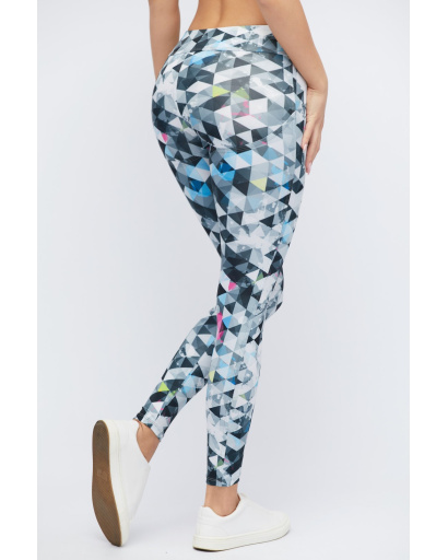 Спортивні легінси з незвичайним принтом 32925, Колір: Сірий, Розмір: S, зображення 3