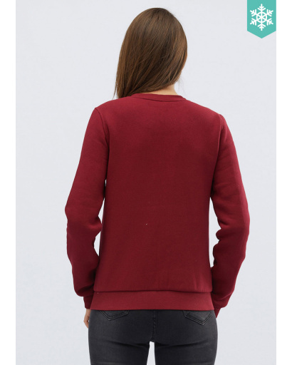 Жіночий бордовий світшот 30449, Колір: Бордовий, Розмір: XS, зображення 3