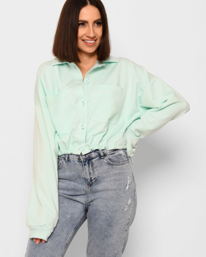 Модный жакет из мягкой ткани 44943, Цвет: Мята, Размер: L, изображение 2