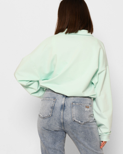 Модный жакет из мягкой ткани 44943, Цвет: Мята, Размер: L, изображение 4