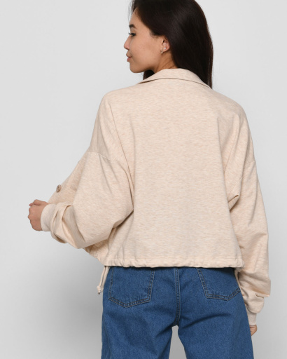 Модный бежевый жакет 44947, Цвет: Бежевый, Размер: L, изображение 4