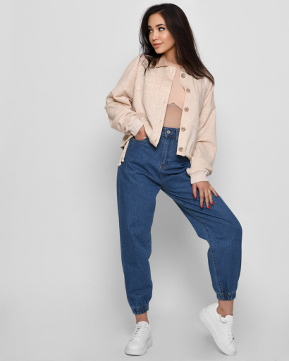 Модный бежевый жакет 44947, Цвет: Бежевый, Размер: L, изображение 5