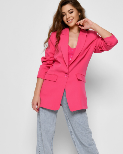 Свободный розовый пиджак 48564, Цвет: Розовый, Размер: L, изображение 2
