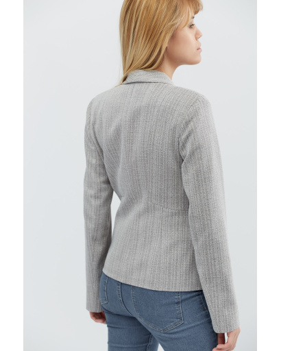 Жіночий бежевий жакет приталеного силуету 32311, Колір: Бежевий, Розмір: S, зображення 4