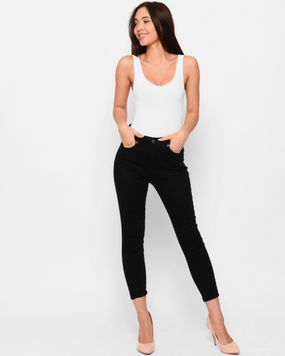 Черные джинсы скинни 43110, Цвет: Черный, Размер: 29, изображение 3