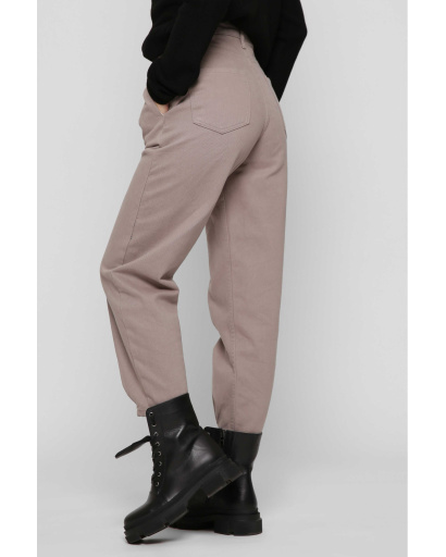 Широкие джинсы с высокой посадкой 38624, Цвет: Бежевый, Размер: 27, изображение 6