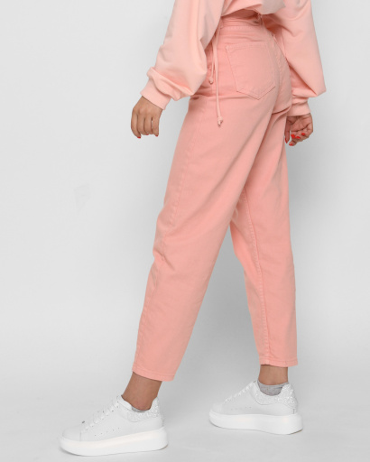 Джинси фасону "mom" 45922, Колір: Персиковий, Розмір: 25, зображення 3